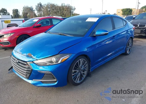 2018 Hyundai Elantra Sport z USA, uszkodzony, nr VIN KMHD04LB2JU598510